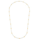 18ct gold plated vermeil on sterling silver with natural moonstone gemstones long necklace.