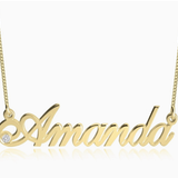 Solid Gold Name Necklace
