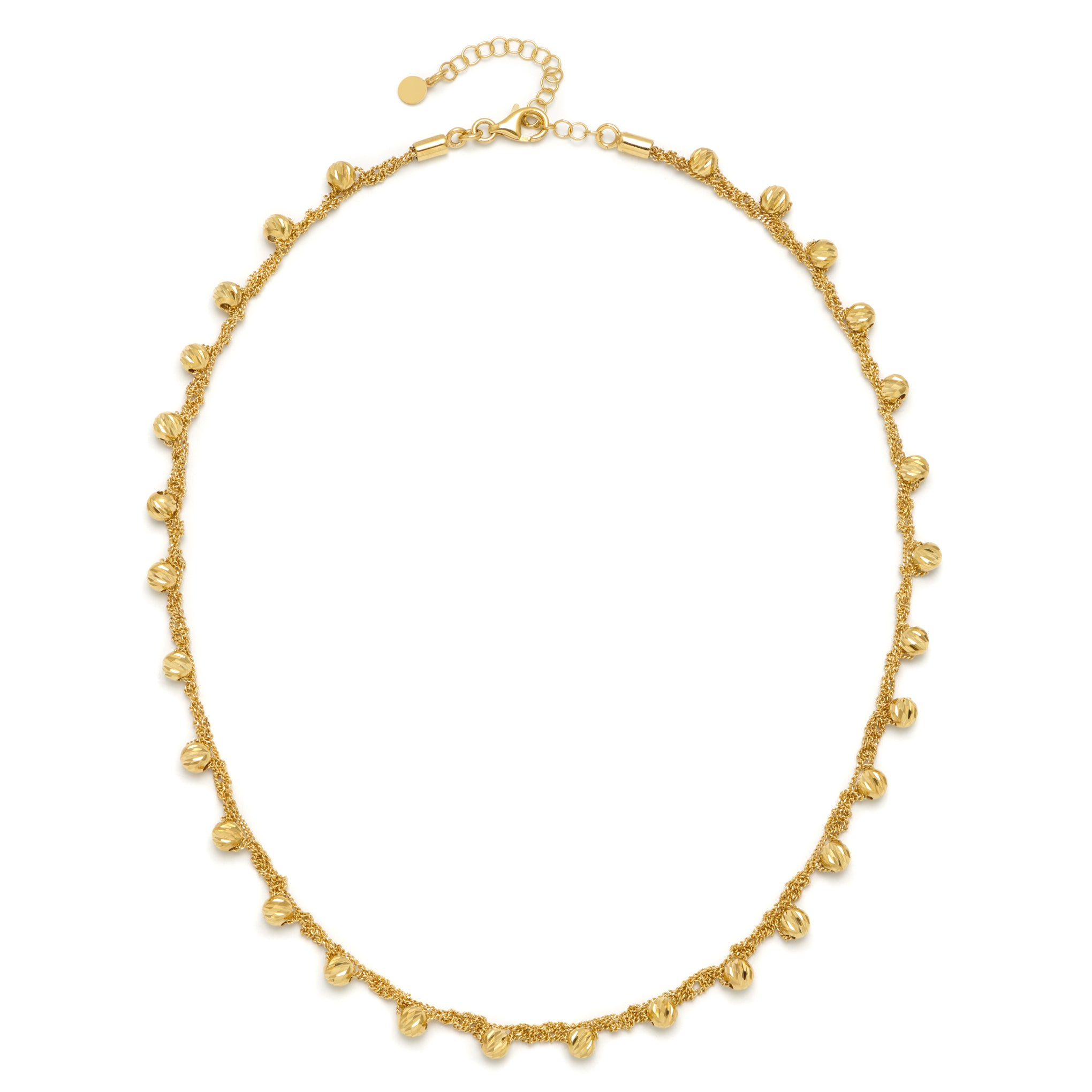 18ct gold vermeil plated silver weaved necklace with lobster clasp perfect for layering.