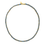 18ct gold plated vermeil with blue silk thread friendship necklace