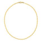 18ct plated gold vermeil necklace with circle chain