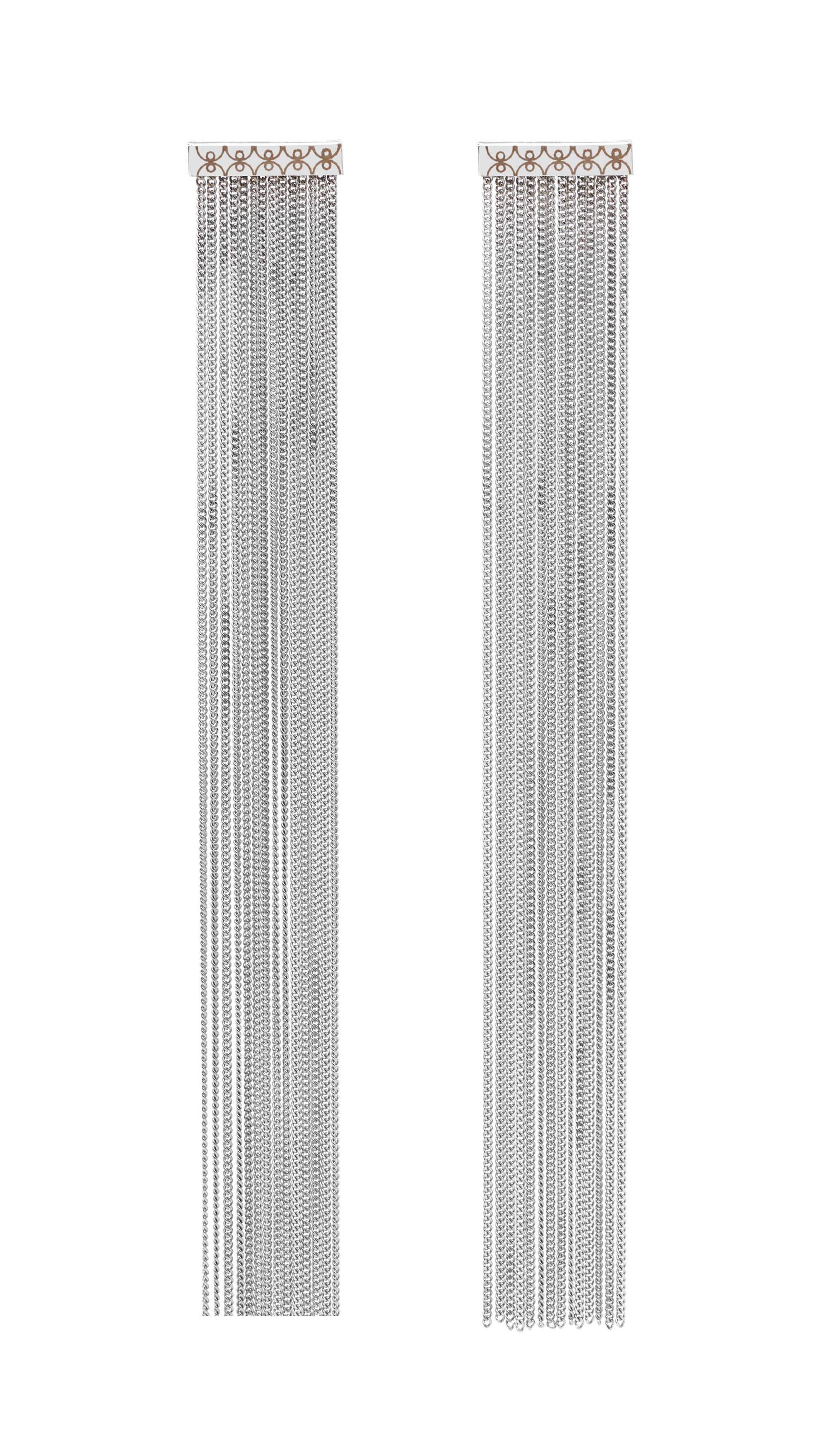sterling silver tassel earrings with fringe and dangle statement.
