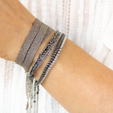 Silver & Black Friendship Bracelet
