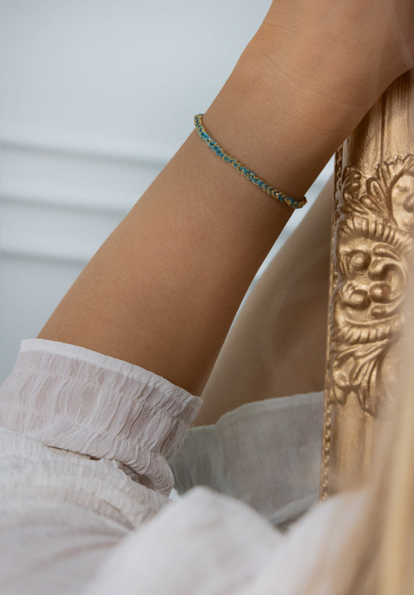 Gold & Turquoise Friendship Bracelet