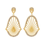 18ct gold plated vermeil drop earrings with tanzanite