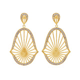 18ct gold plated vermeil drop earrings with tanzanite