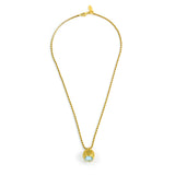 Medium Gold & Blue Topaz Pendant