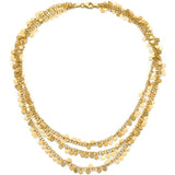 Bellini layered three strand 18kt gold plated necklaces