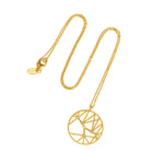 An 18ct gold necklace with a white diamond pendant in the shape of a star sign, known as the constellation for cancer