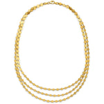 a 18ct gold plated vermeil three layer necklace great for stacking