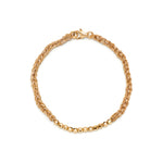 18ct gold plated vermeil friendship bracelet with ivory thread and gold beads