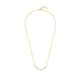 Gold with Blue Topaz & Zircon Eclipse Necklace