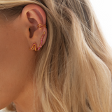 Gold & Rubies Oriental Ear Sliders