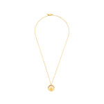 18ct plated gold vermeil chain with moon statement pedant with grey diamonds necklace perfect for stacking.