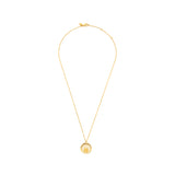 18ct plated gold vermeil chain with moon statement pedant with grey diamonds necklace perfect for stacking.