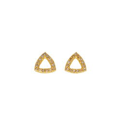Gold & Grey Diamonds Elements Stud Earrings