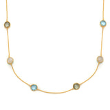 Gold & Multicolour Rocks Long Necklace