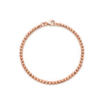 18ct plated rose gold bead bracelet