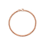 18ct plated rose gold bead bracelet