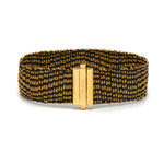 18ct gold plated vermeil with black silk weaved bracelet with clasp