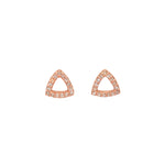 A pair of rose gold and grey diamond elements stud earrings