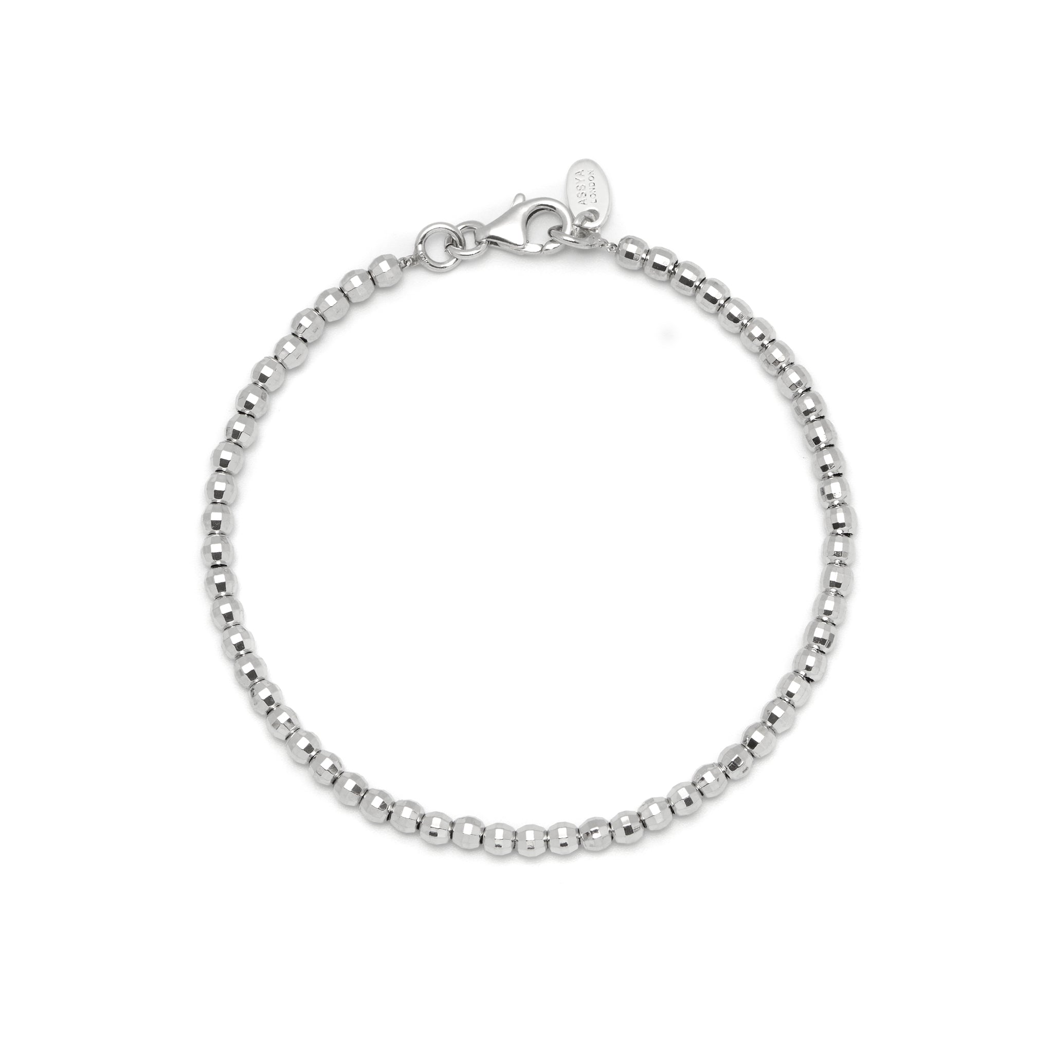 sterling silver beaded bracelet