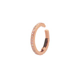 18ct plated rose gold with grey diamonds ear cuff