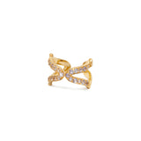 18ct plated gold vermeil ear cuff with tanzanite