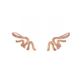 18ct rose gold vermeil statement ear cuff with grey diamonds
