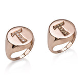 Solid Gold 18K Letter Ring