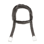 sterling silver with black silk thread weaved wrap around bracelet