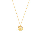 Gold & Grey Diamonds Moonlight Pendant