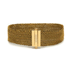 Assya Gold and Black Silk 2cm Weaved Bracelet