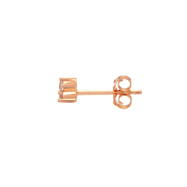 Cleo Diamond and solid Rose Gold Stud