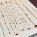 Pink Topaz Evil Eye Necklace