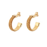Gold Weaved Hoop Earrings
