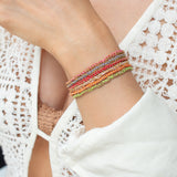 Gold & Red Friendship Bracelet