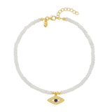 Moonstone Evil Eye Anklet