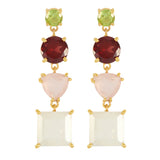 Ruby Gem Drop Earrings