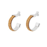 Silver & Gold Weaved Hoop Earrings