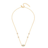 Blue Topaz Evil Eye Necklace