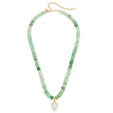 Chrysoprase & Moonstone Gem Candy Necklace