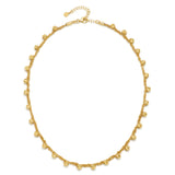 Gold Woven Disco Necklace
