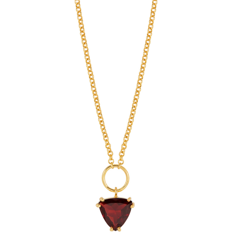 Gold & Garnet Gem Necklace
