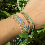 Green Weaved Cuff Bracelet