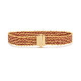 Burgundy & Gold Ibiza Bracelet