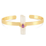 Moonstone & Amethyst Astra Crystal Cuff