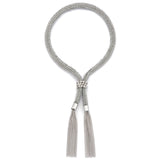 Grey and Silver Mykonos Tassel Bracelet