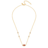 Pink Topaz Evil Eye Necklace