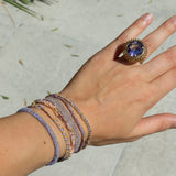 Gold & Turquoise Weaved Charm Bracelet